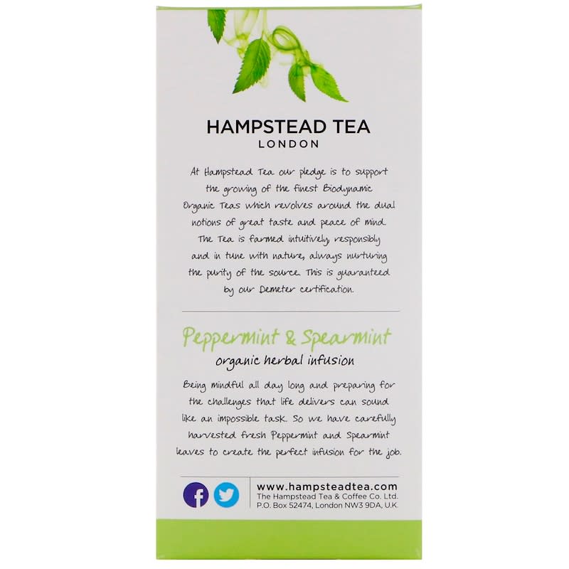 Organic Peppermint and Spearmint Tea by Hampstead Tea