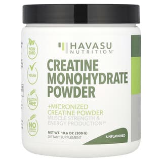 Havasu Nutrition, Poudre de créatine monohydrate, Non aromatisée, 300 g