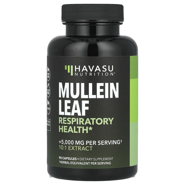 Mullein Leaf, 500 mg, 90 Capsules