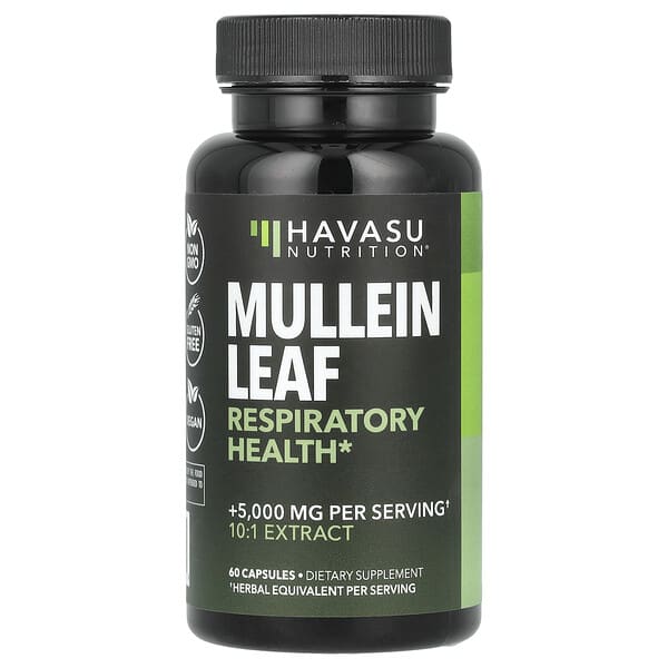 Mullein Leaf, 500 mg, 60 Capsules