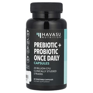 Havasu Nutrition, Prébiotiques et probiotiques avancés, 20 milliards d'UFC, 60 capsules végétales