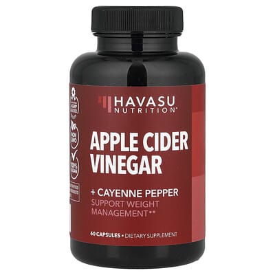 Havasu Nutrition, Apple Cider Vinegar + Cayenne, 60 Capsules