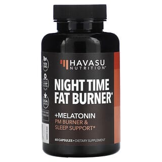 Havasu Nutrition, Night Time Fat Burner + Melatonin, 60 Capsules