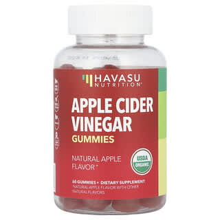 Havasu Nutrition, яблочный уксус в жевательных таблетках, со вкусом натурального яблока, 60 жевательных таблеток