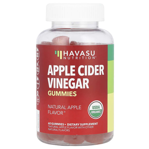 Havasu Nutrition, 蘋果醋與母體，天然蘋果味，60 粒軟糖