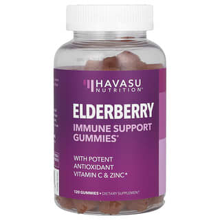 Havasu Nutrition, Elderberry Immune Support Gummies, 120 Gummies
