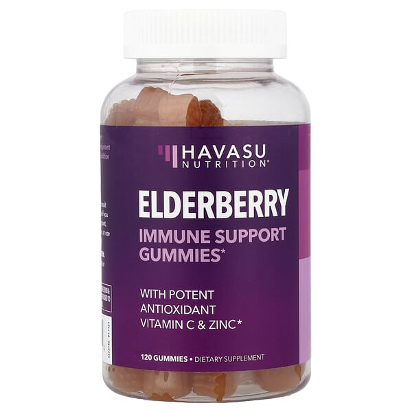 Havasu Nutrition, 接骨木果機體抵抗支援軟糖，120 粒