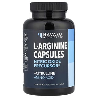 Havasu Nutrition, L-arginina y citrulina, 120 cápsulas