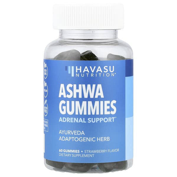 Ashwa Gummies, Strawberry, 60 Gummies