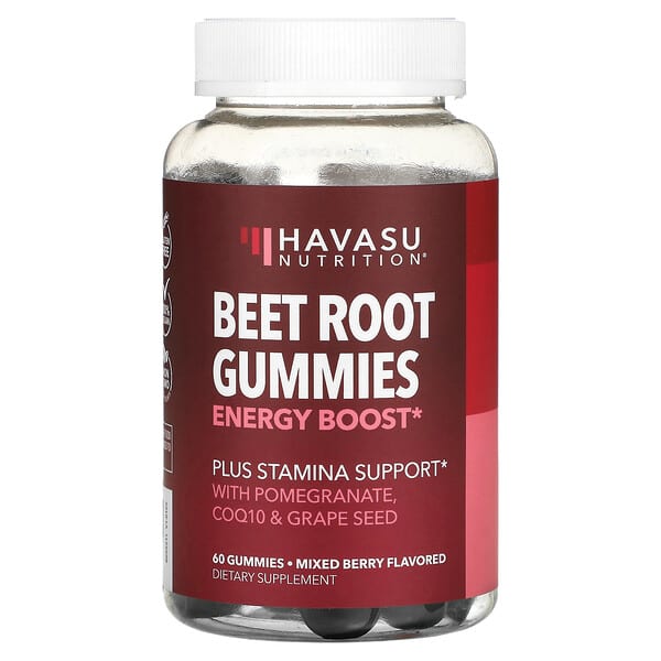 Havasu Nutrition, 甜菜根軟糖，混合漿果味，60 粒