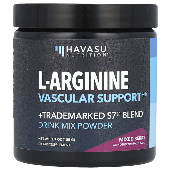 Havasu Nutrition, L-Arginine, Vascular Support, Mixed Berry, 3.7 oz (105 g)