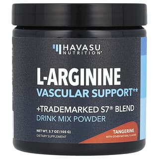 Havasu Nutrition, L-Arginine, Vascular Support, L-Arginin, Gefäßunterstützung, Mandarine, 105 g (3,7 oz.)