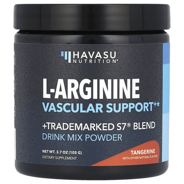Havasu Nutrition, L-Arginine, Vascular Support, Tangerine, 3.7 oz (105 g)