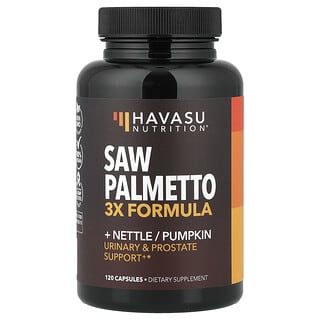 Havasu Nutrition, Zaagpalmextract, 3x formule + brandnetel/pompoen, 120 capsules