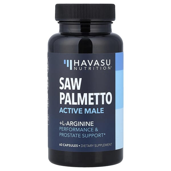 Havasu Nutrition, Saw Palmetto + L-Arginine, Active Male, 60 Capsules — product photo 1