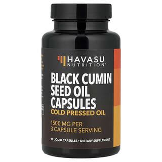 Havasu Nutrition, Black Seed, Cold Pressed Oil, 90 Liquid Capsules (500 mg per Capsule)