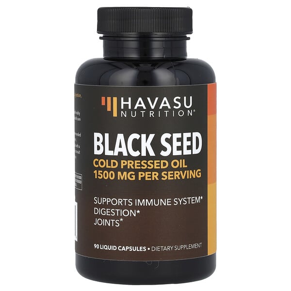 Havasu Nutrition, Black Seed, Cold Pressed Oil, 1,500 mg, 90 Liquid ...