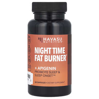 Havasu Nutrition, Suplemento para quemar grasas por la noche con apigenina, 60 cápsulas