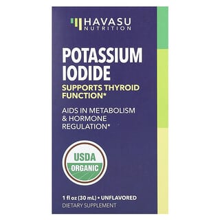 Havasu Nutrition, йодид калия, без добавок, 30 мл (1 жидк. унция)