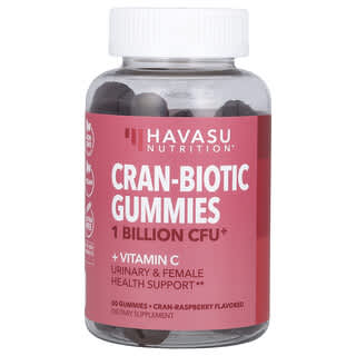 Havasu Nutrition, Cran-Biotic Gummies, Cran-Raspberry, 1 Billion CFU, 60 Gummies