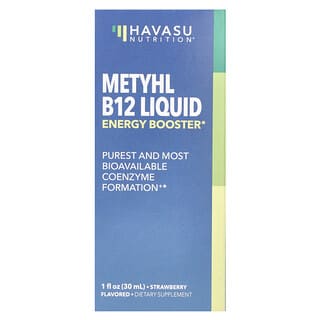 Havasu Nutrition, Metyl B12 w płynie, truskawka, 30 ml