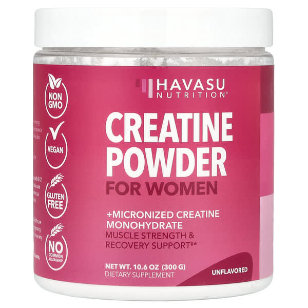 Creatine Powder For Women, Unflavored, 10.6 oz (300 g)