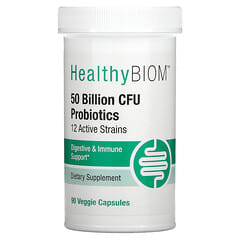 HealthyBiom, 50 Billion CFU Probiotics, 50 Milliarden KBE Probiotika, 90 vegetarische Kapseln