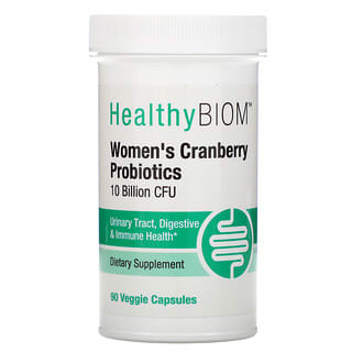 HealthyBiom, Women's Cranberry Probiotics, Probiotika für Frauen mit Cranberry, 10 Milliarden KBE, 90 vegetarische Kapseln