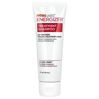 Hobe Labs, Energizer, Treatment Shampoo, For Thicker, Fuller, Healthier Hair, 4 fl oz (118 ml)