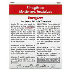 هوب لابس‏, Energizer، علاج الشعر بزيت الجوجوبا الساخن، 3 أنابيب قابلة للغلق، 0.5 أونصة سائلة (14.8 مل) لكل أنبوب