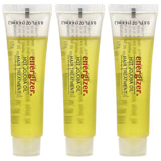 Hobe Labs, Energizer, Hot Jojoba Oil Hair Treatment, 3 hersluitbare tubes, elk 14,8 ml