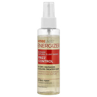 Hobe Labs, Energizer, Bi-Phase Natural Plant-Based Frizz Control, For Dry, Damaged & Color-Treated Hair, 4 fl oz (113.7 ml)