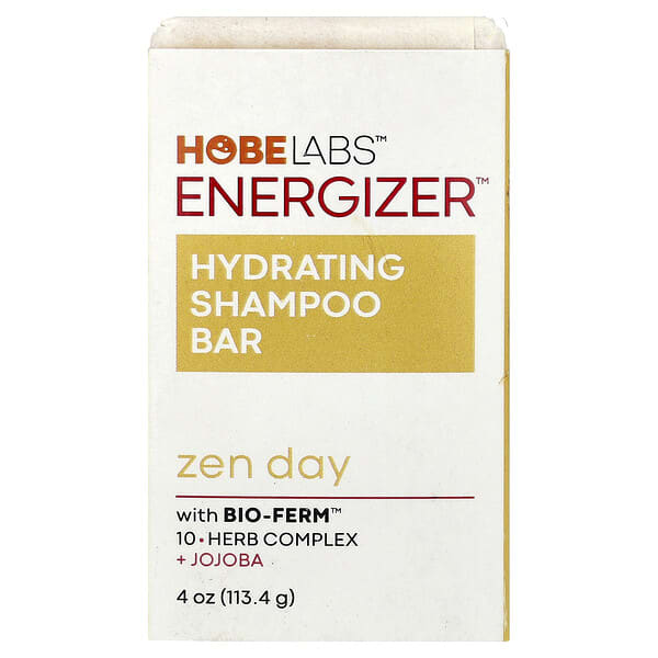 Hobe Labs, Energizer™, 하이드레이팅 샴푸 바, 젠 데이, 113.4g(4oz)