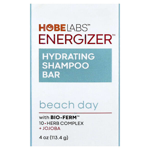 Hobe Labs, Energizer™, 하이드레이팅 샴푸 바, 비치 데이, 113.4g(4oz)