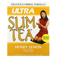Hobe Labs, Chá Ultra Slim, Mel e Limão, 24 Saquinhos, 48 g
