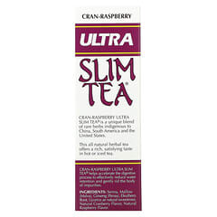 Hobe Labs, Ultra Slim Tea, Cranberry-Himbeere, Koffeinfrei, 24 Pflanzliche Teebeutel, 1.69 oz (48 g)