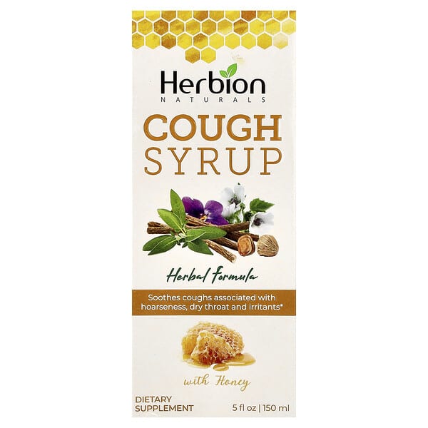Herbion Naturals, 기침 시럽, 꿀 함유, 알코올 무함유, 150ml(5fl oz)