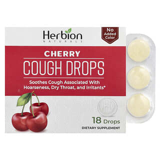 Herbion Naturals, Cough Drops, Cherry, 18 Drops