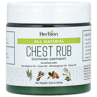 Herbion Naturals, Rub de crème pour la poitrine entièrement naturel, 100 g