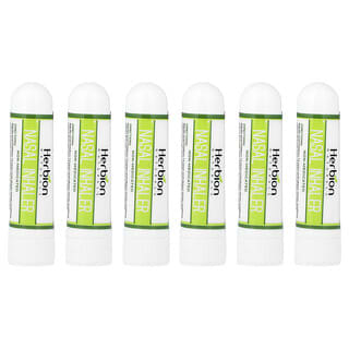Herbion Naturals, Носовой ингалятор с маслом эвкалипта и гвоздики, 6 ингаляторов, 1,3 г каждый