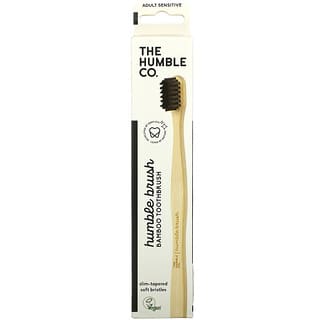 The Humble Co., Humble Cepillo de dientes de bambú, Sensibles para adultos, Negro, 1 cepillo de dientes