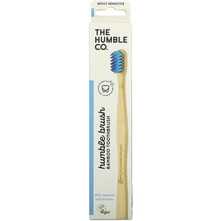 The Humble Co., Humble Cepillo de dientes de bambú, Sensible para adultos, Azul, 1 cepillo de dientes