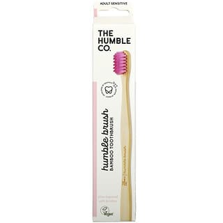 The Humble Co., Cepillo de dientes de bambú Humble, Sensitive para adultos, rosa, 1 cepillo de dientes