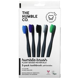 The Humble Co., Humble Brush, Cepillo de dientes, Cerdas suaves, Paquete de 5