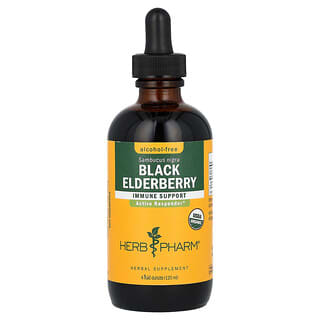 Herb Pharm, Black Elderberry, schwarzer Holunder, alkoholfrei, 120 ml (4 fl. oz.)