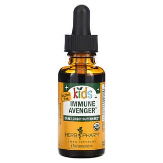 Herb Pharm, Niños, Immune Avenger, Sin alcohol`` 30 ml (1 oz. Líq.)