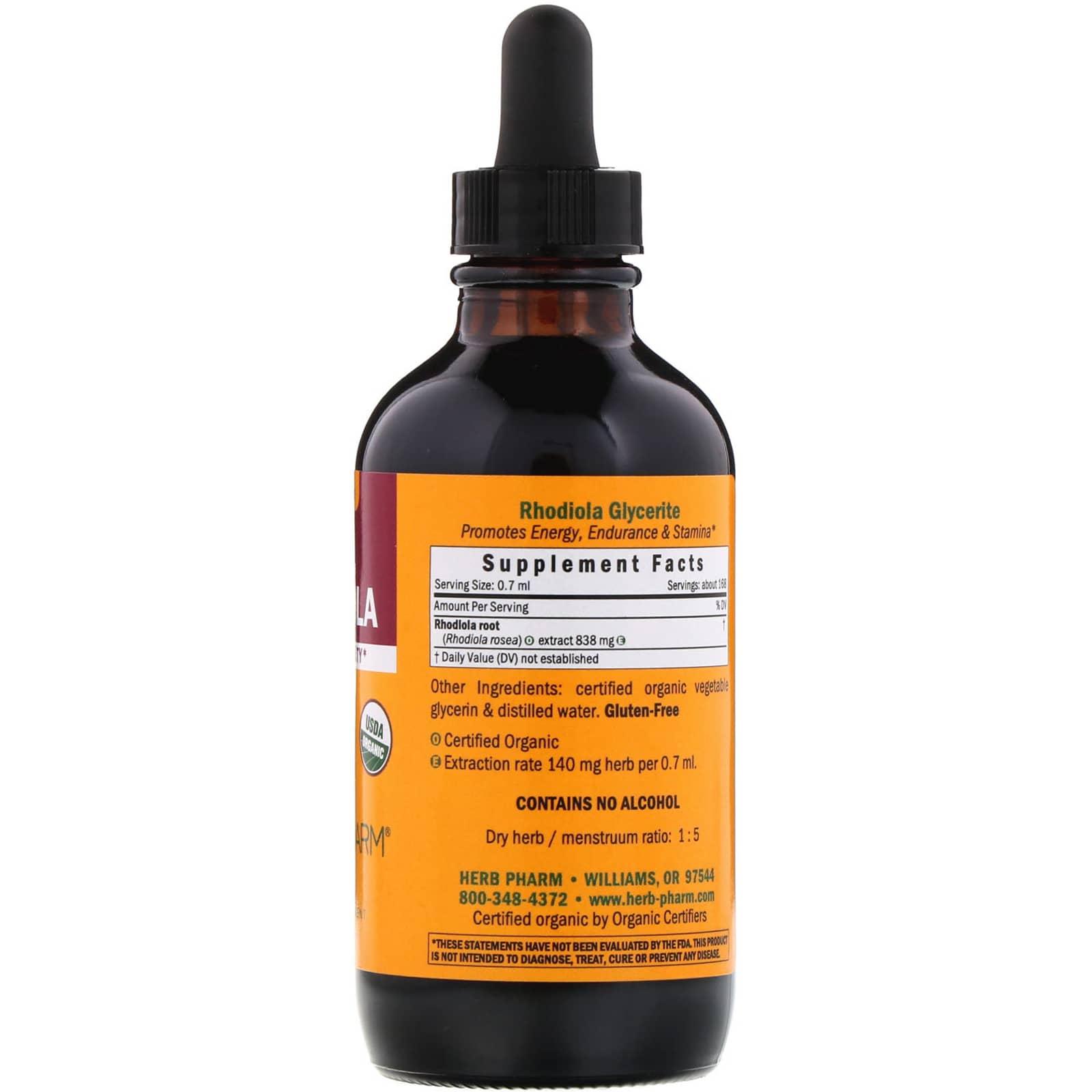 Herb Pharm, Rhodiola, AlcoholFree, 4 fl oz (120 ml)