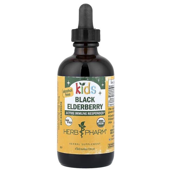 Herb Pharm, Kids, Black Elderberry, Alcohol Free, 4 fl oz (120 ml) — product photo 1