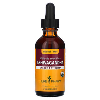 Herb Pharm, Ashwagandha, Sem Álcool, 60 ml (2 fl oz)