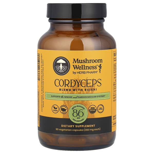 Mushroom Wellness™, Cordyceps, Blend with Reishi, 90 Vegetarian Capsules